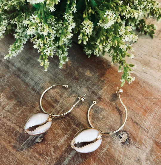 Hoops-with-Shell-Earrings
