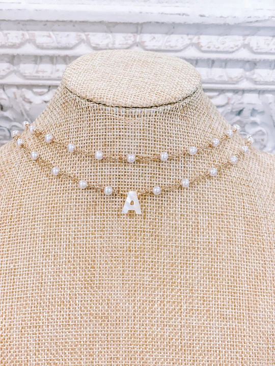 “Jessy”-Initial-Short-Necklace