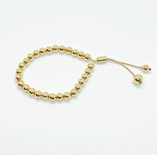 Adjustable Gold Ball Bracelets