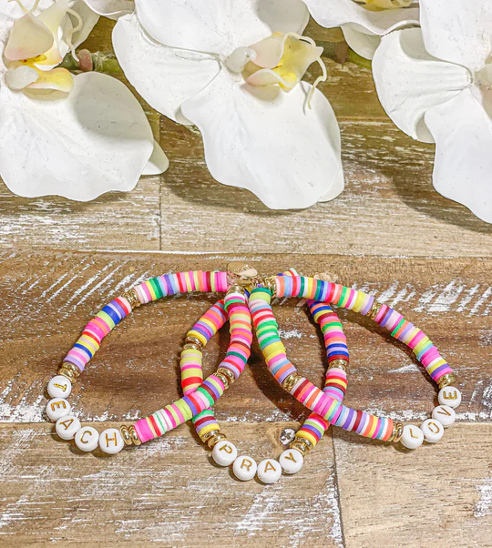 Teach,-Pray,-Love-Rainbow-Bracelets