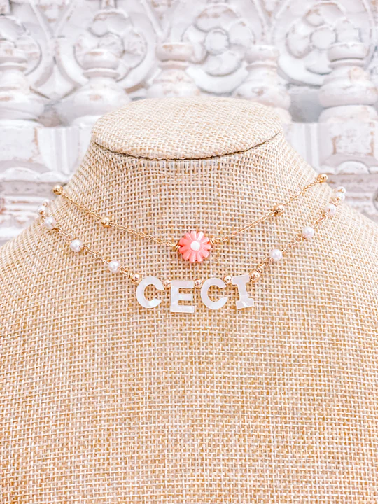 “Ceci”-Name-Pearl-Beaded-Necklace